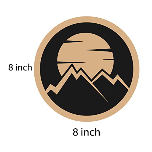 DOTME Travel Adventure Mountain Wooden With Vinyl Sticker Design Wall Décor Boys Girls Room Home Bedroom Boys Room Living Room Hall DIY Art 8 INCH (Black)