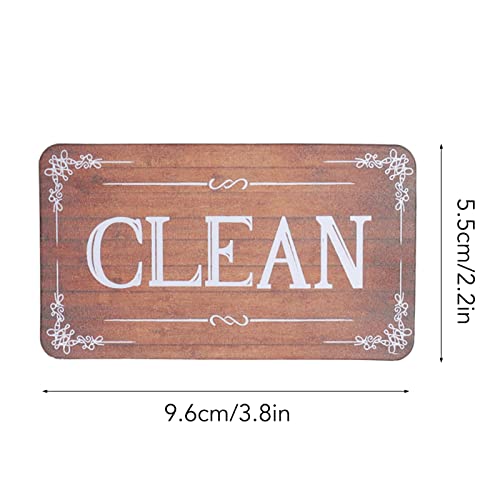 Ubersweet® Dishwasher Magnet Clean Dirty Sign Scratch Resistant Flexible Cute Double Sided 3 Pcs for Home Kitchen Decoration (Combination Two)