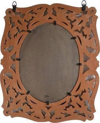 VAS Collection MDF Mirror Frame for Wall Decor,Bedroom,Living Room,Bathroom & Hallway,24"x18" (Light Brown)