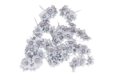 Delush Design Artificial Flowers (Golden, Silver, 36 Piece)