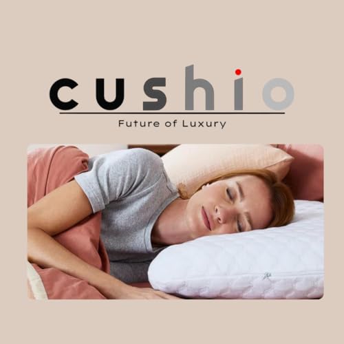 CUSHIO Premium Foam Pillow - 22"x14"x3" (Set of 5) Hypoallergenic Foam for Superior Comfort | Pressure Relief Foam Pillow | Free Removable Cover (Grey)