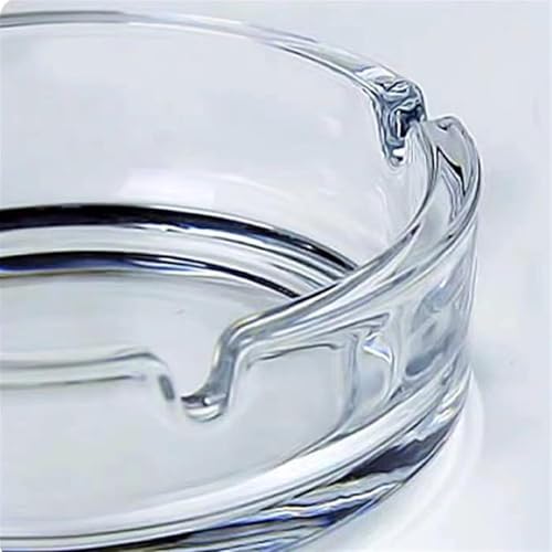 Kuruji Ashtrays for Cigarettes Transparent Round Ashtray Hotel Internet Cafe Restaurant Home Living Room Bedroom Round Transparent Ashtray Cigarette Cigar Ashtray Ash Tray