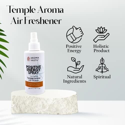 Aroma Vastu Temple Aroma Positive Energy Room Spray Freshness & Long Lasting Fragrance at Home and Any Where Spreading Positive Energy Best For Relaxation Works like Aromatherapy– 100ml