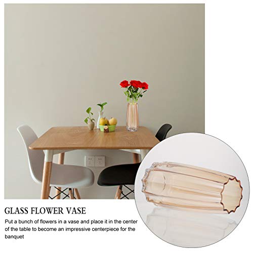 Artibetter Simple Style Glass Flower Vase Flower Arrangement Container Home Decoration