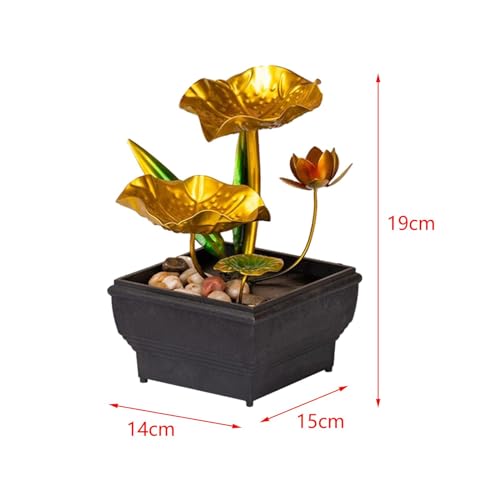 ATORSE® Tabletop Water Fountain Indoor Decor Chinese Gifts Zen Garden Water Fountain Style C