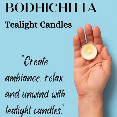 Bodhichitta- Unscented Pure Paraffin Wax Tealight Candles, (3-4hr Burn Period) (Pack of 200pcs)