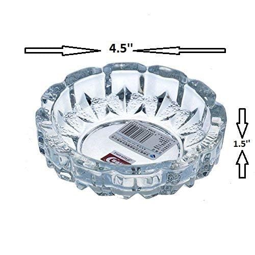 Evooka Glass Ashtray, Round Glass Ash Tray, Ash Trays for Smoking for Home, Ashtray for Cigarette Stylish, Ashtray for Home, Car Ashtray
