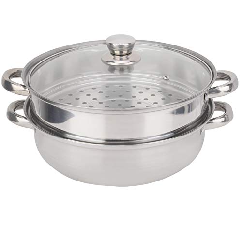 Steamer Pot, Steel Steamer, Steel Steamer Pot, The Thickened Handle Can 15Kg Theoretically, Stainless Steel Pan for Stock Pot Pot Pan Food Steamer