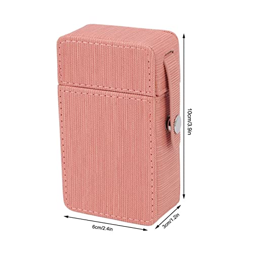 Cigarette Box Protective Cover, Practical to Provide Good Protection Portable Cigarette Box Holder PU for Travel (Pink)