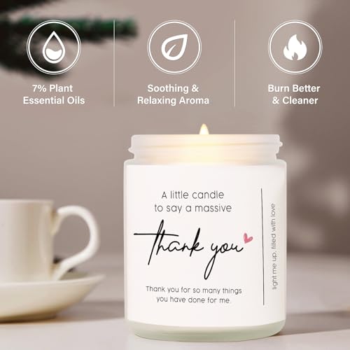 Thank You Candle Gifts for Women, Mom, Nurse - Teacher Appreciation Gifts, Boss Employee Appreciation Gifts, Friendship Gifts, Mothers Day Gifts