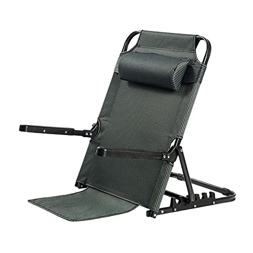 CALANDIS® Lifting Bed Backrest Folding for Adult Adjustable Angle Back Rest Steel Large 7 Gears Armrest Green Texture | 1 Bed Backrest