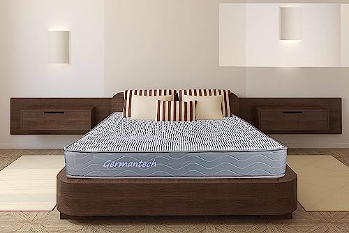 GERMAN TECH Germantech Bed Mattress 6 inch Pocket Spring Mattress Medium Firm Memory Foam Mattress 12 Year Warranty by Germantech (75x47x6 Inch)