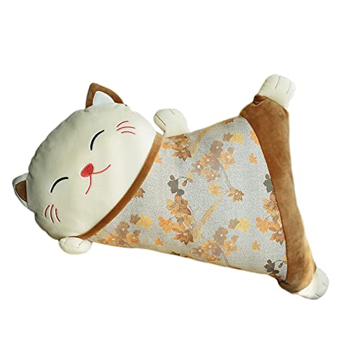 FASHIONMYDAY Lucky Cat Pillow Detachable Cartoon Lumbar Pillow for Home Car New Year Gift Brown |Home & Garden | Home Decor | Pillows