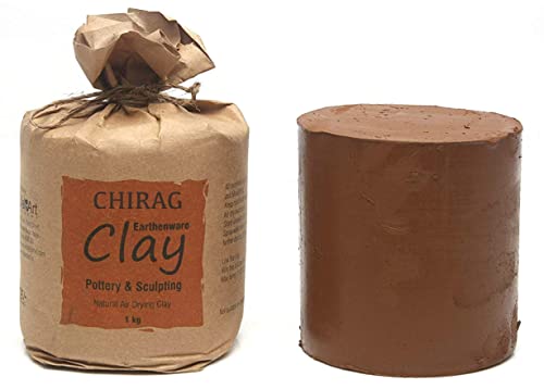 Chirag Enterprise Ready to Use Natural Eco Friendly Filtered Terracotta Clay Molding Clay Sadhu Clay (1 KG)