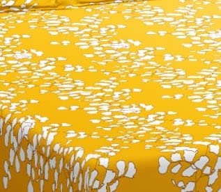 Trance Home Linen 200TC 100% Cotton King Size Printed Bedsheet | Bedding Set of King Size Flat Bed Cover with 2 Pillow Covers (108x108 inch | 9ft x 9ft - Ginkgo Leaves Yellow White)