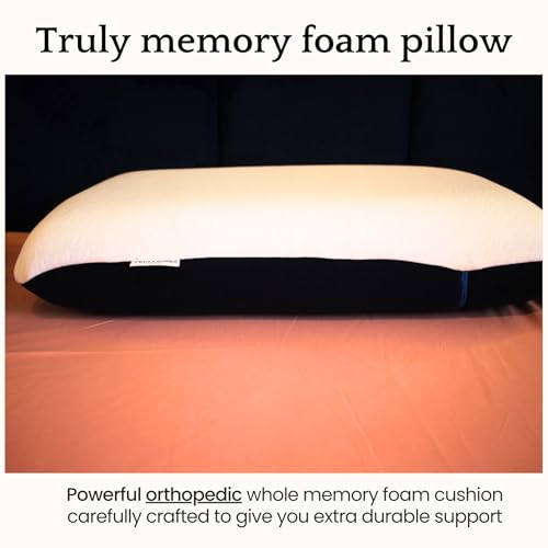 Truly Sofas Orthopedic Powerful Whole Memory Foam Pillow - The Dreamy Blend (24x116x4.5 Inch)