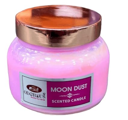 The Decor Affair 1 Pcs Handcrafted Glass Tealight Candle with Moon Dust Fragrance, Illuminating Your Space with Celestial Tranquility and Serene Ambiance