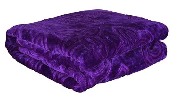 NAVYA ENT Soft Best AC Blanket Single/Double Bed Mink Blanket for Heavy Winter Blanket AC Single/Double Bed Super Soft Light Winter Blanket Travel Mink Blanket (Purple, Double)