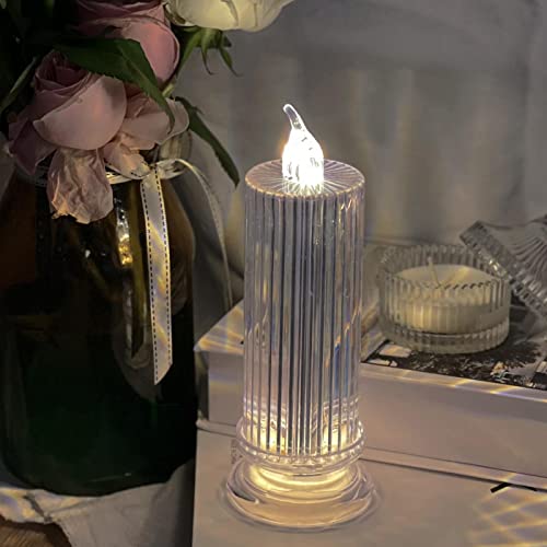 SAZ DEKOR LED Electronic Candle Flameless Romantic Creative for Christmas 6.3cmx18.3cm