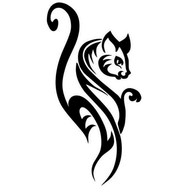 GADGETS WRAP Vinyl Wall Decal Sticker Tribal Cat Car Window Decor Vinyl Decal Sticker