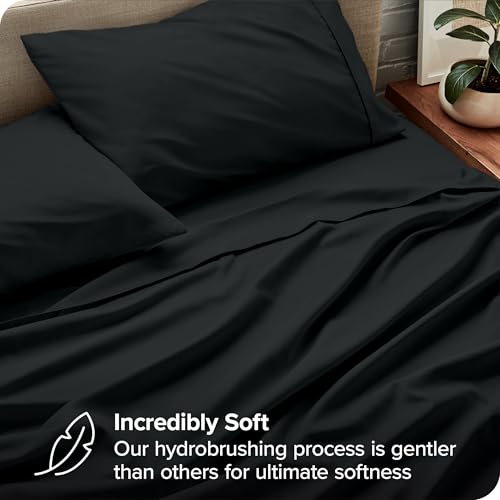 Ivy Union Premium Ultrasoft Wrinkle Resistant Microfiber Sheet Set, Full XL (Full XL, Black) by Ivy Union