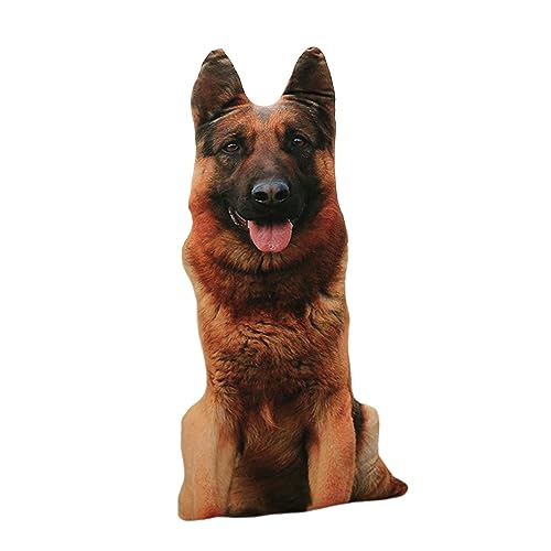 CALANDIS® 3D Dog Throw Pillow 20Cm Cute Creative Animal Plush Toy for Office Car Couch Brown | 1 Throw Pillow