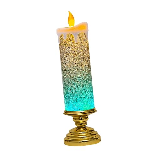 CALANDIS® Led Christmas Candle Led Flameless Candle Light for Xmas Halloween Christmas Gold | 1 Led Electronic Candle