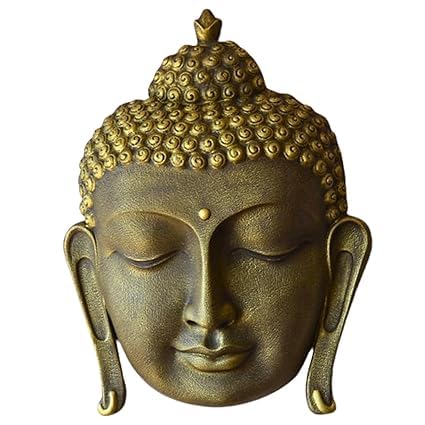 Shawshank 3 Feet Buddha Face Wall Hanging Mural Showpiece for Home Entrance Decor, Office, Study Room - Idol Statue Shri Buddha face Wall Mount