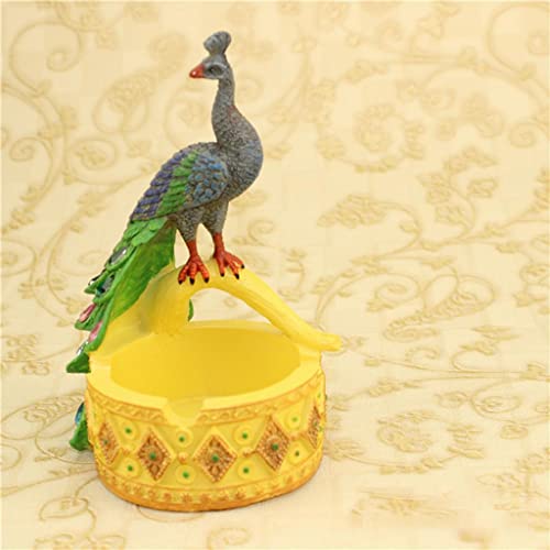 MYADDICTION European Style Peacock Ashtray Ash Tray Holder for Home Decor Gifts