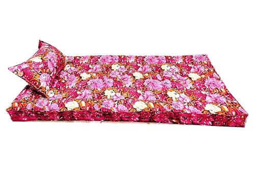 Ozone Mattress Organic Kapok Silk Cotton Ilavam Panju Single Cot Mattress,6.25 x 3 ft / 75 x 36 x 4 inch,Multicolour.