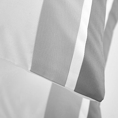 CASA BOLAJ DESIGNED TO DREAM Casabolaj Shading 100% Egyptain Cotton Sateen Sheets Set,Hotel Collection Luxury Modern Style,400 Thread Count(White,King)