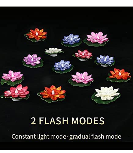 V R ENTERPRISE Plastic Decor Tealight Mini Led Candles, Led Tealight Candle, Ultra Bright Amber Yellow Light Flameless & Smokeless Candles (Floating Lotus Pack of 6)