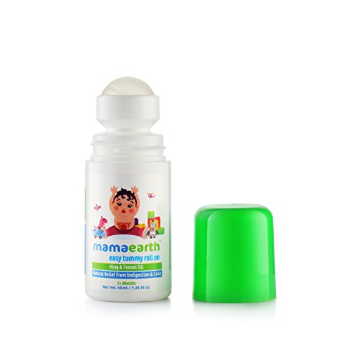 Mamaearth Easy Tummy Roll On Oil for Colic & Gas Relief with Hing & Fennel Oil, 40ml (For external use)