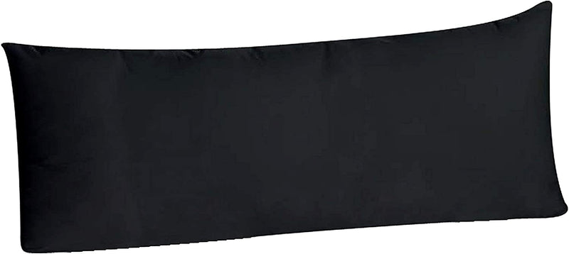 H B MSALA Luxury Full Body Pillow Insert - Ultra Soft Body Pillow for Sleeping - Breathable Long Bed Pillow Insert, 20"x54"(Black)