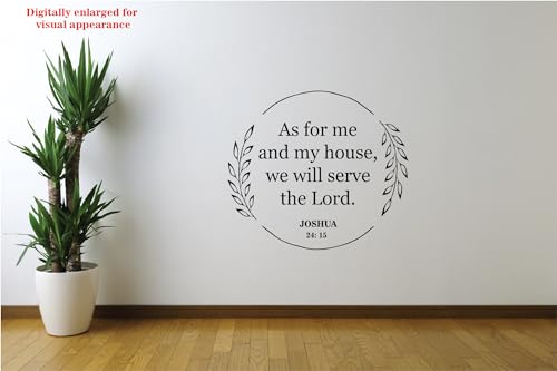 VVWV As Me My House We Will Serve The Lord Bible Wall Religion Quotes Vinyl Wall Sticker Home Living Room Hall L x H 55 cm x 48 cm