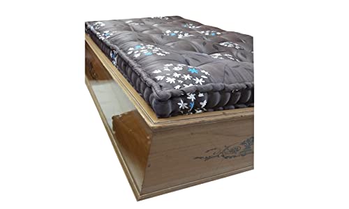 Aladin Enterprise Soft Micro Fiber 4 Inch Single Bed Box Mattress/Gadda - (6 x 2.6 Feet or 72 x 30 x 4 Inches - Printed Box Mattress) (30 x72 inch)