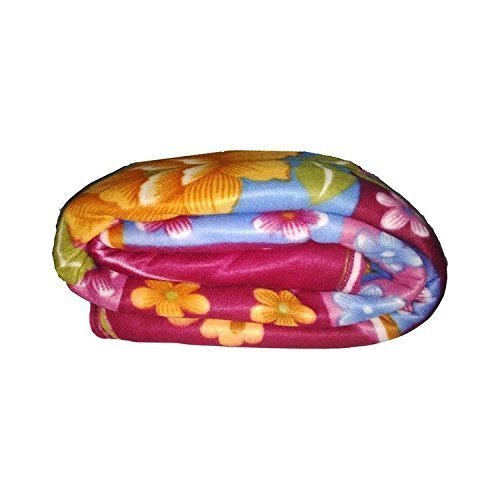 Goyal's ® Floral Printed Multi Colour Fleece Single Bed Blankets (Set of 3)