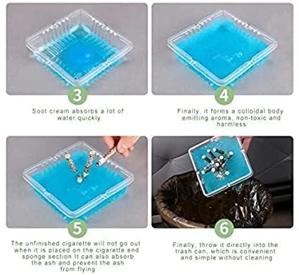 SHREE SANT ENTERPRISE Disposable Ashtray Portable Creative Smoke Sand Ashtray Wash Out Ashtray Smoke Sand-Disposal Ashtray with Magical Sand for Cigarettes-Home Decor Accents & Ashtrays-3 PC