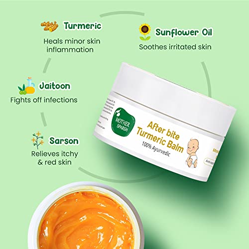 Mother Sparsh After Bite Turmeric Balm for Babies | For Rashes and Mosquito Bites |100% Ayurvedic- 25gm