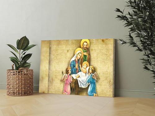 GADGETS WRAP Canvas Gallery Wrap Framed for Home Office Studio Living Room Decoration (17x11inch) - Roman Catholic