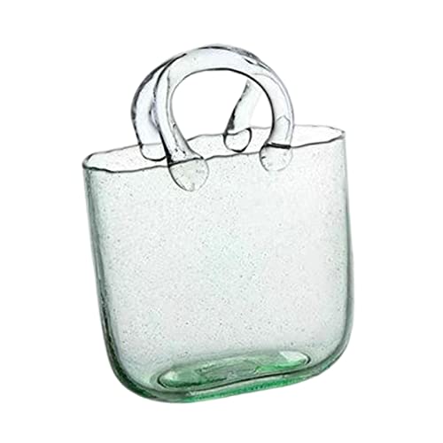 MYADDICTION Nordic Glass Flower Vase Flower Pot Centerpiece for Office Wedding Ornaments Green