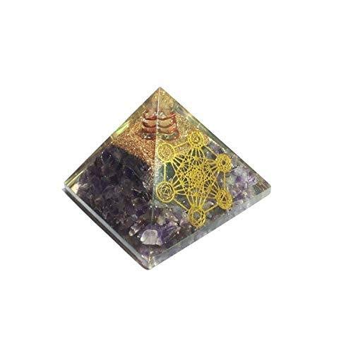 Amethyst Orgone Pyramid Protection Power Maintain Chakra Aura Balancing 70 mm