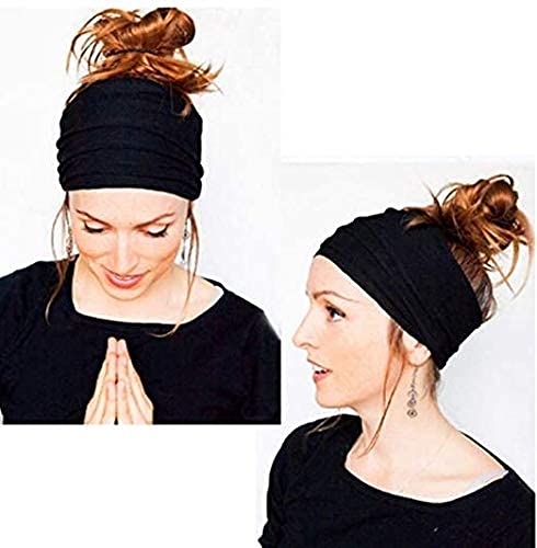 iogue Yoga Headbands for Women and Men - Wide Non Slip Design Headband for Running Yoga Fitness Fashion and Other Workouts (Pack of 5)