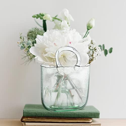 MYADDICTION Nordic Glass Flower Vase Flower Pot Centerpiece for Office Wedding Ornaments Green