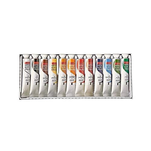 Camel Acrylic Color Box - 20ml Tubes, 12 Shades