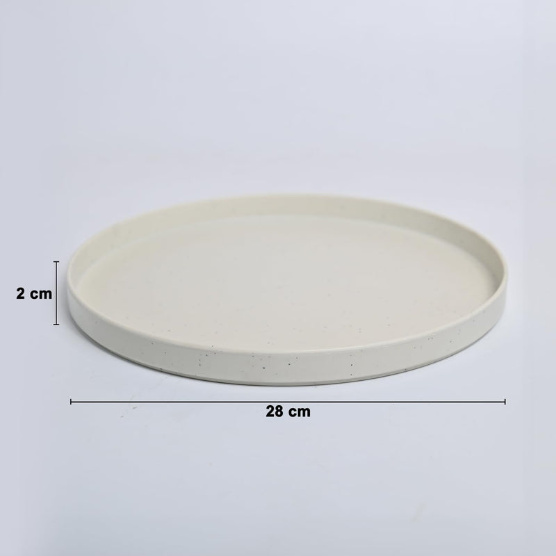 MARKET99 Minto Cream Sparkle Dinner Set of 20-6 full Plates, 6 Quarter Plate, 6 Soup Bowl & 2 Serving Bowl for Families, Daily Use, Parties, Unbreakable, Kid Friendly