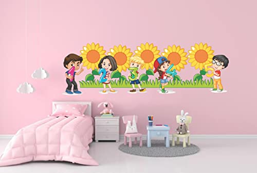 Decoreative Girls and bpys 1234 Wall Sticker