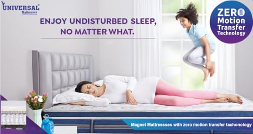 Universal Mattresses Magnet,Latex Foam, Pocket Spring and Memory Foam Mattress Covered with high GSM Knitting Quilted Fabric, Crafted with Pillowtop and Eurotop Design (72X72X10)