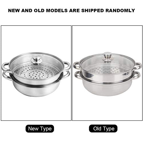 Steamer Pot, Steel Steamer, Steel Steamer Pot, The Thickened Handle Can 15Kg Theoretically, Stainless Steel Pan for Stock Pot Pot Pan Food Steamer