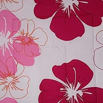 JGD Ultra-Soft Microfiber Reversible 120 GSM Abstract Single Double AC Blanket Quilt Dohar (Big Pink, Single)